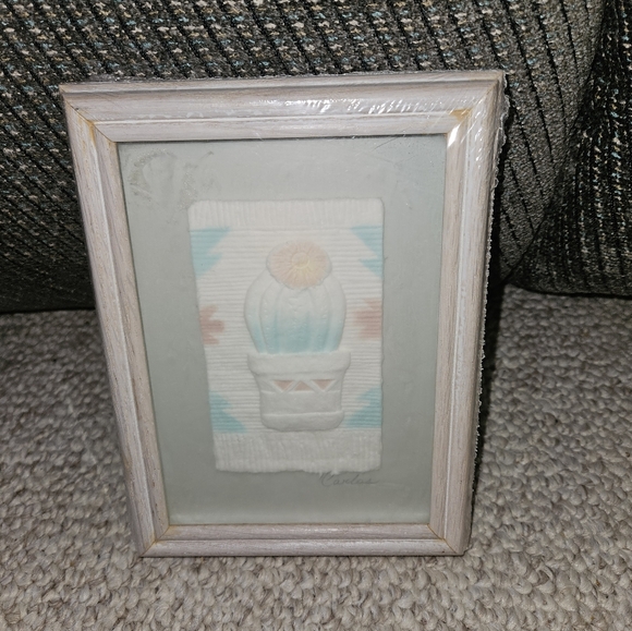 Vintage Figi Graphics hand cast paper set of 2 southwestern theme framed artwork - Picture 8 of 12